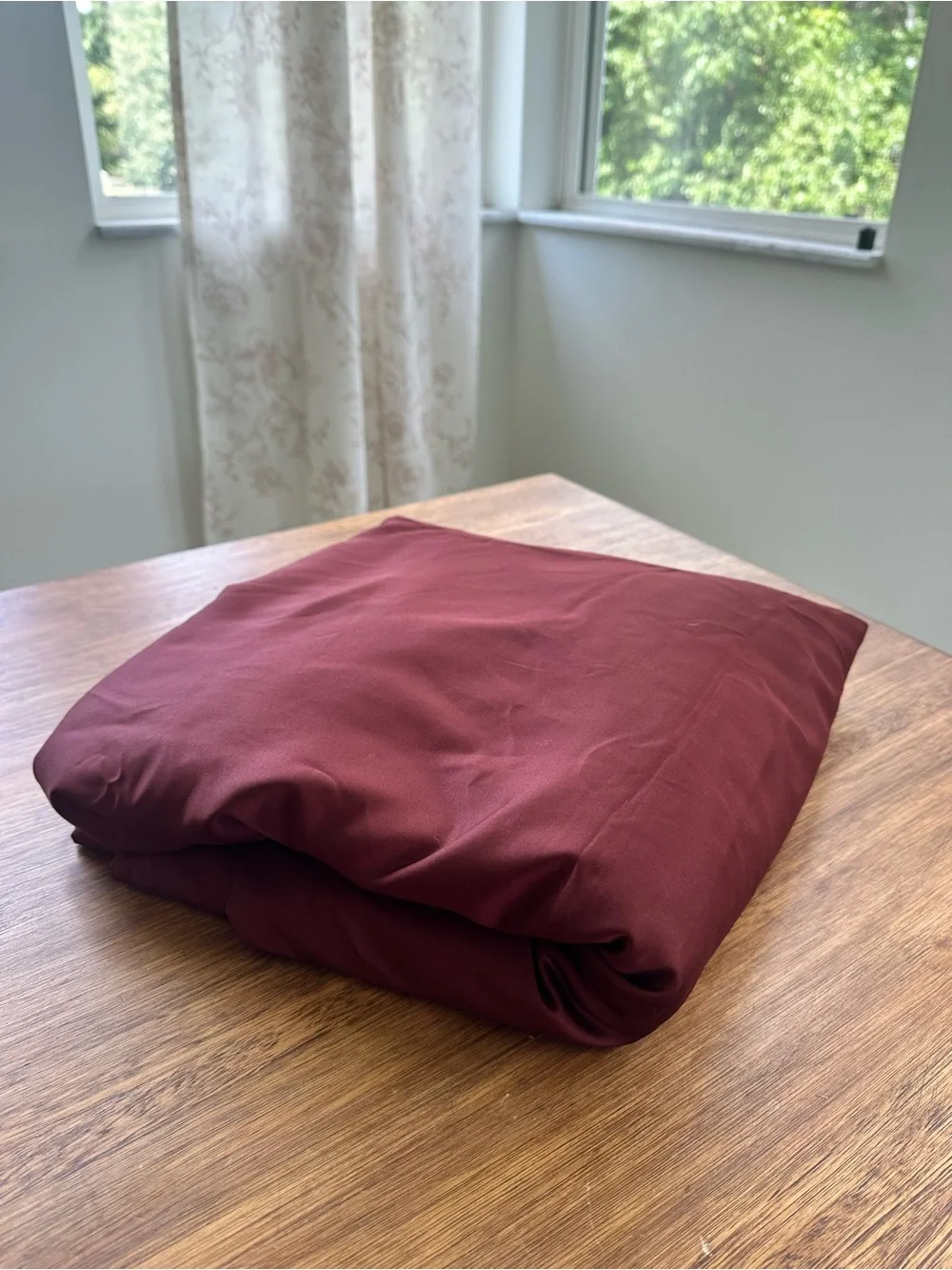 NWOT Quince Full Queen Duvet Only Organic Bamboo Burgundy